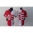 Nike San Francisco 49ers #16 Joe Montana Red/White Womens Stitched NFL Elite Split Jersey