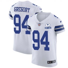 Nike Dallas Cowboys #94 Randy Gregory White Mens Stitched With Established In 1960 Patch NFL New Elite Jersey