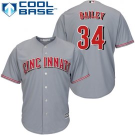 Cincinnati Reds #34 Homer Bailey Grey Cool Base Stitched Youth MLB Jersey