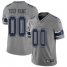 Nike Dallas Cowboys Customized Gray Mens Stitched NFL Limited Inverted Legend Jersey