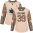 Adidas San Jose Sharks #39 Logan Couture Camo Authentic 2017 Veterans Day Womens Stitched NHL Jersey
