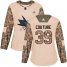 Adidas San Jose Sharks #39 Logan Couture Camo Authentic 2017 Veterans Day Womens Stitched NHL Jersey
