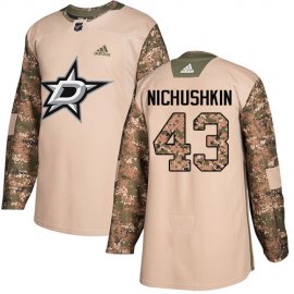 Adidas Dallas Stars #43 Valeri Nichushkin Camo Authentic 2017 Veterans Day Stitched NHL Jersey