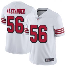 Nike San Francisco 49ers #56 Kwon Alexander White Rush Mens Stitched NFL Vapor Untouchable Limited Jersey