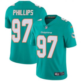 Nike Miami Dolphins #97 Jordan Phillips Aqua Green Team Color Youth Stitched NFL Vapor Untouchable Limited Jersey