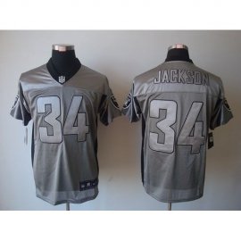 Nike Las Vegas Raiders #34 Bo Jackson Grey Shadow Mens Stitched NFL Elite Jersey