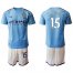 Manchester City #15 Mangala Home Soccer Club Jersey