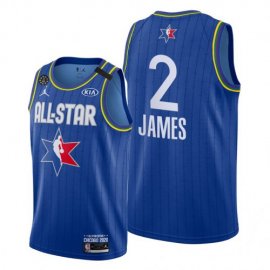Mens Los Angeles Lakers #2 LeBron James Blue 2020 NBA All-Star Game Western Conference Jersey