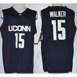 UConn Huskies #15 Kemba Walker Navy Blue Basketball Stitched NCAA Jersey