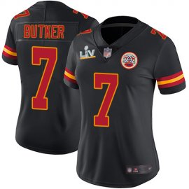Nike Kansas City Chiefs #7 Harrison Butker Black Womens Super Bowl LV Bound Stitched NFL Limited Rush Jersey