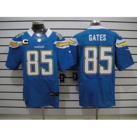 Nike Los Angeles Chargers #85 Antonio Gates Electric Blue Alternate With C Patch Mens Stitched NFL Elite Jersey