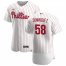 Philadelphia Phillies #58 Seranthony Dominguez Mens Nike White Home 2020 Authentic Player MLB Jersey