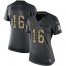 Nike San Francisco 49ers #16 Joe Montana Black Womens Stitched NFL Limited 2016 Salute to Service Jersey