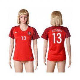 Womens Portugal #13 Eusebio Home Soccer Country Jersey
