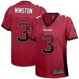 Nike Tampa Bay Buccaneers #3 Jameis Winston Red Team Color Womens Stitched NFL Elite Drift Fashion Jersey