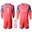 Manchester City #1 C.Bravo Pink Goalkeeper Long Sleeves Kid Soccer Club Jersey