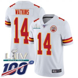 Nike Kansas City Chiefs #14 Sammy Watkins White Super Bowl LIV 2020 Youth Stitched NFL 100th Season Vapor Untouchable Limited Jersey