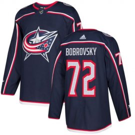 Adidas Columbus Blue Jackets #72 Sergei Bobrovsky Navy Blue Home Authentic Stitched NHL Jersey