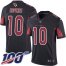 Nike Arizona Cardinals #10 DeAndre Hopkins Black Mens Stitched NFL Limited Rush 100th Season Jersey