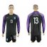 Greece #13 Vellidis Black Goalkeeper Long Sleeves Soccer Country Jersey