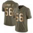 Nike Los Angeles Chargers #56 Kenneth Murray Jr Olive/Gold Mens Stitched NFL Limited 2017 Salute To Service Jersey