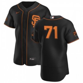 San Francisco Giants #71 Tyler Rogers Mens Nike Black Alternate 2020 Authentic 20 at 24 Patch Player MLB Jersey