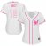 Milwaukee Brewers #12 Stephen Vogt White/Pink Fashion Womens Stitched MLB Jersey