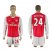 Arsenal #24 Bellerin Red Home Long Sleeves Soccer Club Jersey