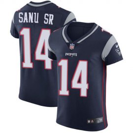 Nike New England Patriots #14 Mohamed Sanu Sr Navy Blue Team Color Mens Stitched NFL Vapor Untouchable Elite Jersey