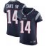 Nike New England Patriots #14 Mohamed Sanu Sr Navy Blue Team Color Mens Stitched NFL Vapor Untouchable Elite Jersey