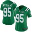 Nike New York Jets #95 Quinnen Williams Green Womens Stitched NFL Limited Rush Jersey