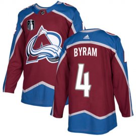 Adidas Colorado Avalanche #4 Bowen Byram Burgundy Youth 2022 Stanley Cup Final Patch Home Authentic Stitched NHL Jersey Youth