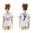 Womens Real Madrid #7 Ronaldo Home Soccer Club Jersey