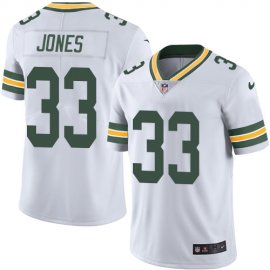 Nike Green Bay Packers #33 Aaron Jones White Mens Stitched NFL Vapor Untouchable Limited Jersey