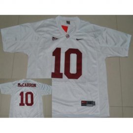 Alabama Crimson Tide 10 AJ McCarron White College Football Jersey