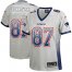 Nike New England Patriots #87 Rob Gronkowski Grey Womens Stitched NFL Elite Drift Fashion Jersey