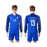 France #13 Kante Home Long Sleeves Soccer Country Jersey