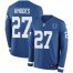 Nike Indianapolis Colts #27 Xavier Rhodes Royal Blue Team Color Mens Stitched NFL Limited Therma Long Sleeve Jersey