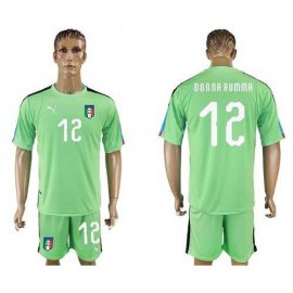 Italy #12 Donna Rumma Green Goalkeeper Soccer Country Jersey
