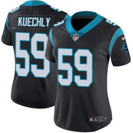 Nike Carolina Panthers #59 Luke Kuechly Black Team Color Womens Stitched NFL Vapor Untouchable Limited Jersey