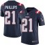 Nike New England Patriots #21 Adrian Phillips Navy Blue Mens Stitched NFL Limited Rush Jersey