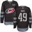Adidas Carolina Hurricanes #49 Victor Rask Black 1917-2017 100th Anniversary Stitched NHL Jersey
