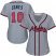 Atlanta Braves #10 Chipper Jones Grey Road Womens Stitched MLB Jersey