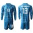 Spain #13 Arrizabalaga Blue Goalkeeper Long Sleeves Soccer Country Jersey