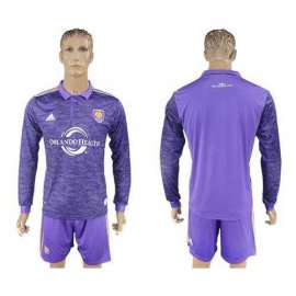 Orlando City SC Blank Home Long Sleeves Soccer Club Jersey