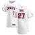 Los Angeles Angels #27 Mike Trout Mens Nike White Home 2020 Authentic Player MLB Jersey
