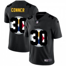 Pittsburgh Steelers #30 James Conner Mens Nike Team Logo Dual Overlap Limited NFL Jersey Black