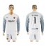 Barcelona #1 Ter Stegen White Goalkeeper Long Sleeves Soccer Club Jersey