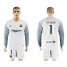 Barcelona #1 Ter Stegen White Goalkeeper Long Sleeves Soccer Club Jersey