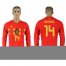 Belgium #14 MERTENS Home 2018 FIFA World Cup Long Sleeve Thailand Soccer Jersey